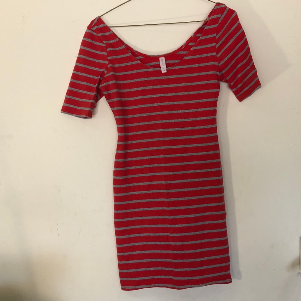Form fitting striped dress
